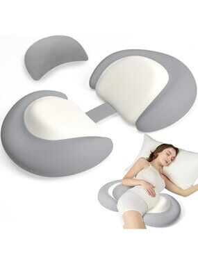 Cooling Memory Foam Pregnancy Pillow, Maternity Wedge for Comfortable Sleep